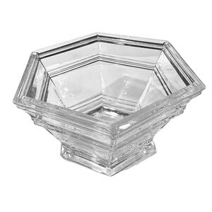 TIFFANYy & CO. Vintage Windham Hexagon Clear Crystal Bowl 7.5”